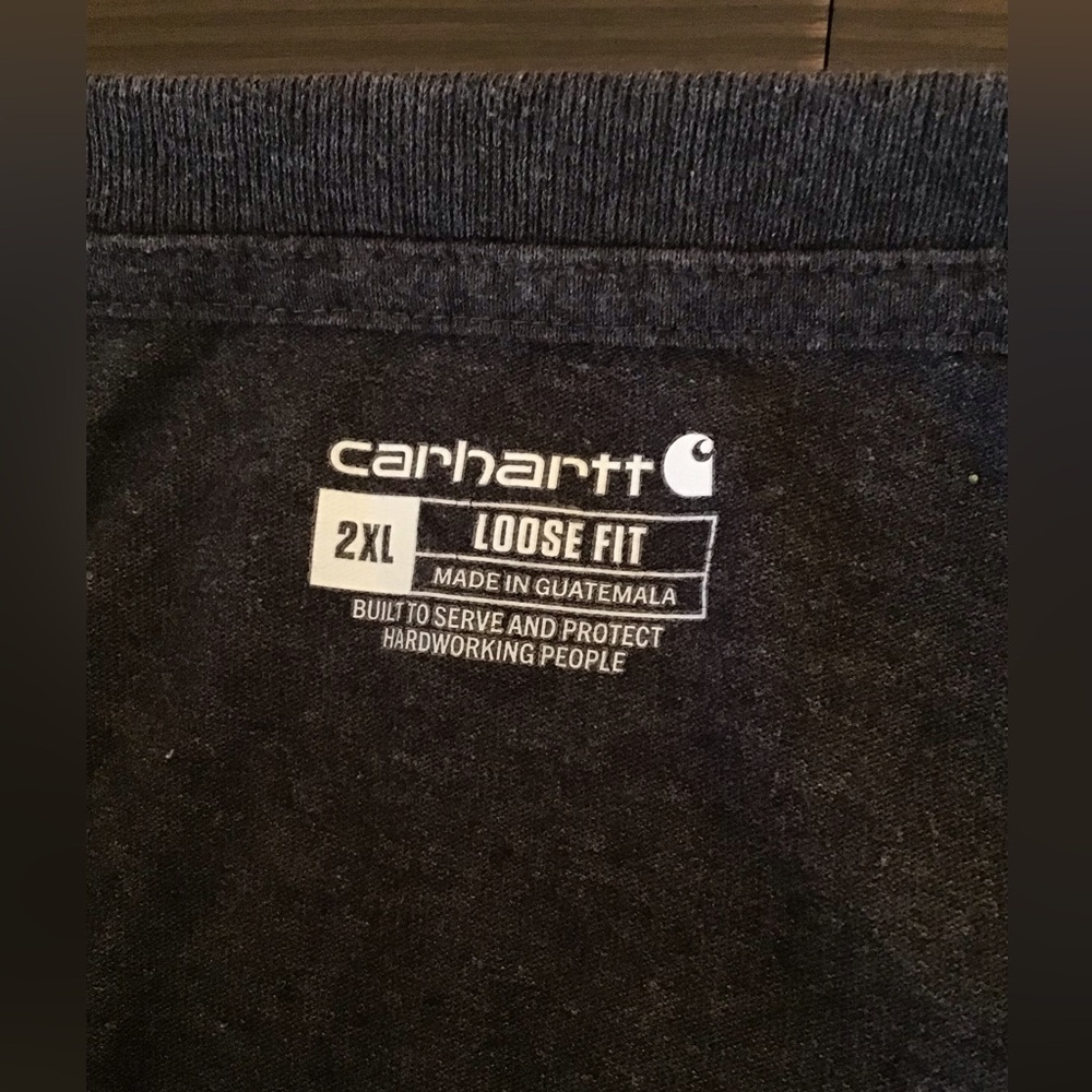 Carhartt Men's charcoal grey Henley Shirt - Picture 9 of 14